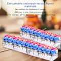 Miniatyrbild 8 av 8: Akryl Vas Klar Rektangulär Centerpiece Box Heminredning för Bröllopsfest 18 Hål