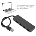 Miniatyrbild 8 av 8: USB 3.0 4-portars hubb 5 Gbps höghastighets 4 i 1 skyddsfunktion USB-splitter för hem, resor, kontor, utomhus