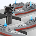 Miniatyrbild 8 av 8: 2.4G RC Flygplan Båtleksak Simulerad Dubbel Propeller Vattensensor Fjärrkontroll Båt Leksak Typ B