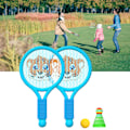Miniatyrbild 7 av 8: Badmintonracket för barn, lätt badmintonracket leksaksset för 3-7 år pojkar flickor inomhus utomhus blå tiger