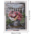 Miniatyrbild 2 av 7: Diamantbroderi Komplett Kit 5D Diamantmålning DIY Diamantmålning Canvas Måla efter nummer Blommor Bild Rhinestones Diamantmosaik Kit