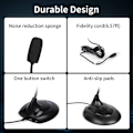 Miniatyrbild 5 av 7: Mikrofon med mute-knapp, 360° justerbar svanhals, högupplöst ljud, brusreducering, klar ljudkvalitet, USB-driven, Plug & Play