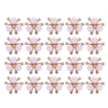 Miniatyrbild 2 av 4: 20 st pärlblommor strass DIY kläder manschett brosch mode smycken accessoarer rosa