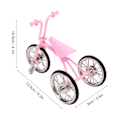 Miniatyrbild 6 av 8: Rosa Look Leksak Tricykel Modell Simulerad Design Tricykel Prydnad Slitstark Legering DIY Leksak Tricykel Prydnad för Samla