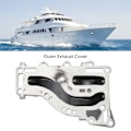 Miniatyrbild 7 av 8: Inre avgaslock 63V 41111 00 1S Rostfri Lätt Långvarig Oversee Cylinder Yttre lock för utombordsmotor