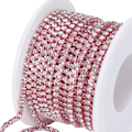 Miniatyrbild 1 av 6: SS8‑2,5 mm 10 meter konstgjord diamantkedja DIY hemhantverk bröllopsdekoration kedja rosa