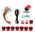 Miniatyrbild 2 av 2: DIY Game Rocker Set DIY Game Joystick Kit Fighting Game Tillbehör Ljus för Windows XP / Win7 / Win8Red