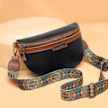 Miniatyrbild 5 av 6: Axelväska Dam liten crossbody väska Dam bred rem bältesväska Dam läder handväska Mode bältesväska Axelväska Avtagbar axelrem