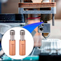 Miniatyrbild 1 av 8: 2 st 3D-skrivarhalsmunstycke Ti-legering Koppar Bimetall för Ender 3 3 V2 3 Pro Hotend 4,1 mm Genomgående Hål