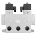 Miniatyrbild 2 av 4: Elektrisk 2-läges 5-vägsventil Dubbelkontroll Industriutrustning G3/4in K25D2H-20AC 220V