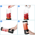 Miniatyrbild 4 av 5: Smoothie-maskin 530 ml, 6 blad skakningar och smoothies juicer kopp