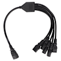 Miniatyrbild 2 av 8: UPS PDU C14 till 5 x C13 strömadapterkabel hane till hona 10A 250V Y-splitter strömadapterkabel 1,6ft
