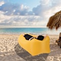 Miniatyrbild 1 av 2: Uppblåsbar sovsäck med bärväska Lazy Lounger sovsäng luft bärbar soffa för barn