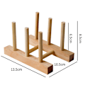 Miniatyrbild 2 av 5: Multifunktionell Diskställning i Bambu, Massivt Trä Säkerställer Hållbarhet, Lättrengjord Yta För Problemfritt Underhåll, Perfekt För