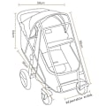 Miniatyrbild 4 av 4: Regnskydd för barnvagn, universellt regnskydd i plast för joggingvagnar, väderskydd för barnvagnar, vattentätt, vindtätt, skyddar mot damm
