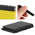 Miniatyrbild 2 av 7: Set med 3 mm stansar i kolstål för metall, läder, trä, smycken (bokstäver)
