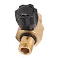 Miniatyrbild 8 av 8: G1/2 14 CO2-cylinderpåfyllningsadapter Flaskanslutningsstycke med svart 5/8 18unf På/Av-ventil CO2-tankpåfyllningsadapter 5000psi Maximalt tryck