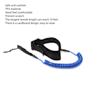 Miniatyrbild 7 av 8: Surfboard Leash TPU Heliciform Bekväm Hög Elastisk Surfing Säkerhet Dragrep (Blå Vit)