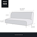 Miniatyrbild 2 av 5: Clic Clac Stretch Soffa Överdrag Armlös Soffa Överdrag Elastisk Soffa Säng Överdrag Tryck Överdrag för Perfekt Skydd för Soffa 180-210cm 1 Del (X)
