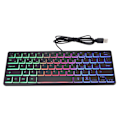 Miniatyrbild 8 av 8: Trådbundet speltangentbord 64 tangenter Mini RGB 3 bakgrundsbelysningar Skrivbord Notebook Datortillbehör