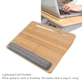 Miniatyrbild 8 av 8: Laptopbord Multifunktion Bambu Knäbricka Sängbricka med Kudde för Läsning Skrivning Spel