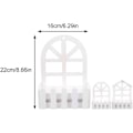 Miniatyrbild 2 av 9: 2-pack vita väggkrukor för träväggkrukor väggmonterad växtkruka trappa för inomhus utomhus vertikal trädgård vardagsrum heminredning