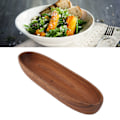 Miniatyrbild 1 av 8: Träskål för Sallad Multifunktionell Stor Kapacitet Trä Båtformad Skål för Mat Bröd Frukt Snacks Dessert 30x8.5x4.5cm / 11.8x3.3x1.8in