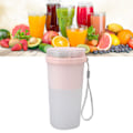 Miniatyrbild 1 av 8: Elektrisk Juicer Kopp 300ml Handhållen Bärbar USB Laddningsbar 6 Rostfritt Stål Skärare Juicepress Blender Kopp