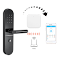 Miniatyrbild 1 av 8: Smart Lock Gateway Fingeravtryckslås Fjärrkontroll Realtidslarm Intelligent WiFi Gateway för Hemmet