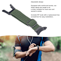 Miniatyrbild 8 av 8: Nylonvävd Klockarmband Justerbart Tvättbart Andningsbart Lättviktigt Nylonflätat Klockarmbandsbyte för Suunto Ambit OD Grön
