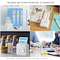 Miniatyrbild 6 av 6: Bärbar fotoprinter för utskrift av foton/bilder/memo/kvitton, trådlös BT-anslutning, USB-kabel för Android iOS Windows smartphones