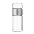 Miniatyrbild 2 av 2: Teinfuserflaska 420 ml Dubbelskiktat Rostfritt Stål Läckagesäkert Glas Vattenflaska för Kontor Resor Hem