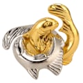 Miniatyrbild 8 av 8: Intelligent Unlock Toy Compact Alloy Stress Relief Brain Teaser IQ Test Toy for AdultsDouble Fish Buckle