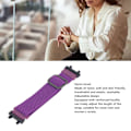 Miniatyrbild 4 av 8: Nylonvävd Klockarmband DIY Installation Vävt Klockarmband Mjukt Hudvänligt Tvättbart Justerbart Klockarmband för Amazfit Active Edge A2212 Violett