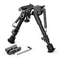 Miniatyrbild 1 av 7: Mångsidig Gevärs Bipod, Flygplansklassad Aluminium Snabb Utfällbar Bipod med Icke-Rostande Svart Anodiserad Finish för Picatinny Rail Gevär (6-9 Tum)