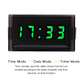 Miniatyrbild 1 av 4: DC4.5-30V Vattentät Dammsäker Bil Elektronisk Klocka LED Digital Display (Grön)