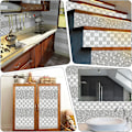 Miniatyrbild 5 av 5: 7 st rullar PVC-golvsticker 100x21, halkfria kakelstickers, vattentäta golvstickers, självhäftande kakelstickers för badrum kök, vit
