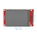 Miniatyrbild 6 av 8: TFT LCD-displaymodul 2,8 tum SPI-pekskärm 9 IO med PCB 5V 3,3V ILI9341 240X320 upplösning med penna