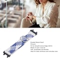 Miniatyrbild 4 av 8: Flätat Klockarmbandsbyte Stretchigt Flätat Elastiskt Klockarmband för Amazfit Active Edge A2212 Blå Vit
