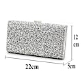 Miniatyrbild 2 av 7: Kedja Väska, Koppling Kvinnor, Glitter Festväska, Elegant Kuvert Väska Kedja Väska Crossbody Väskor för Bröllop Fest Fritid Datum (Silver)