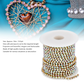 Miniatyrbild 7 av 8: Rhinestone Trim Färgglad Glittrande 10 Meter Rhinestone Trim för Hushåll DIY Hantverk Kläder Dekoration PresentGuld Baksida AB Färg 3mm