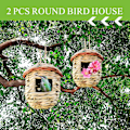 Miniatyrbild 2 av 7: Fågelholk för utomhushängande kolibri, kolibrihäckande hus för utomhusbruk med rep, mysig vildfågelhydda/bo för Audubon Finch Canary