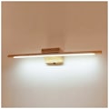 Miniatyrbild 1 av 4: LED-linjär badrumsbelysning med akrylskärm med hög transmittans, träbelysning med modern minimalistisk stil för sovrum och vardagsrum