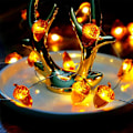Miniatyrbild 3 av 6: LED-ljusslinga 20 LED-ekorrlampor ljusslinga batteridriven 6,5 fot ljusslinga med fjärrkontroll för Thanksgiving höst sovrum jul halloween höst