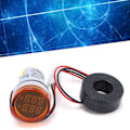 Miniatyrbild 1 av 8: Strömsignalindikator Universal 2-Display Rund lampa Ljus 60~500V AC AD16-22DVAGul