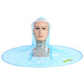 Miniatyrbild 2 av 2: Hopfällbart regnrockparaply hatt handsfree för barn utomhusaktivitet (transparent blå L)