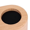 Miniatyrbild 5 av 8: Kaffe Filter Tamper Hållare 58mm Bländare Kaffe Knock Box Trä Textur Trä Kaffe Tamping Station med halkfria fötter
