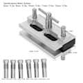 Miniatyrbild 4 av 6: Självcentrerande Dübeljiggsats Borrguide Set Legering Stål Träbearbetning Hålslag Locator Metriskt System