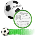 Miniatyrbild 1 av 7: 14 fotbollskort för barnkalas, runda fotbollsinbjudningar för barnkalas, för pojkar och flickors födelsedagsfester,