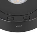Miniatyrbild 6 av 8: Svart LED-roterande displaybas 360 grader 80-talets cirkelbatteri eller USB-strömförsörjning Snurrbord Displayställ för kristaller Glas